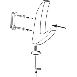 Patère KOS Mini / Nickel brossé