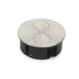 Prise électrique Twister + USB / Acier inoxydable