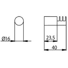 Patère PING / nickel mat