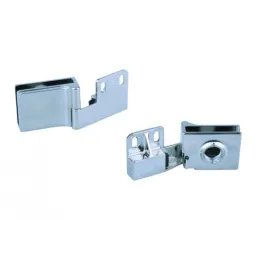 Charnière pour porte en verre sans perçage – paire / Chrome