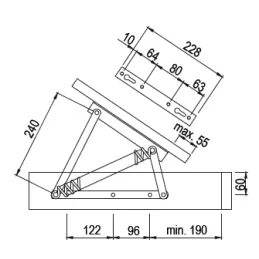 Mécanisme de levage pour lit – ouverture latérale / kit