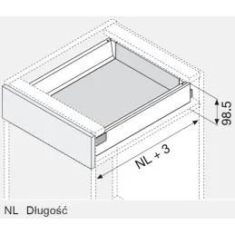 Boîte de cuisine BLUM – Antarobox « M » / Blanche
