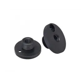 Roulette pivotante noire avec tige / 40 mm