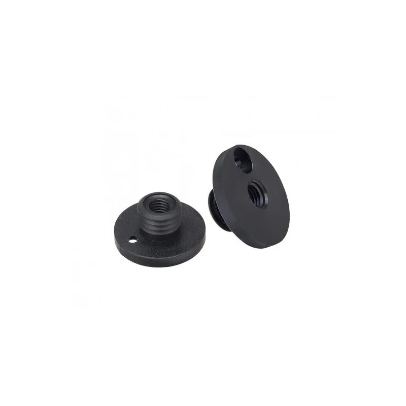 Roulette pivotante noire avec tige / 40 mm