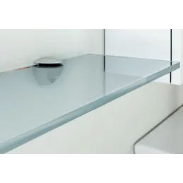 Support de tablette en verre OVAL MINI / nickel satiné