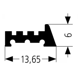 Profil pour paroi, 10 mm / Acier inoxydable