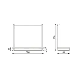 Étagère suspendue SIMPLE / Anthracite