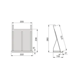 Étagère suspendue pour TABLETTE / Anthracite