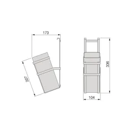 Étagère murale pour couteaux / Anthracite
