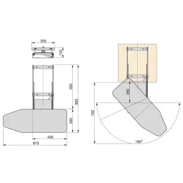 Planche à repasser coulissante et pivotante à 180° IRON