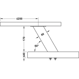 Console de bar inclinée / Acier inoxydable