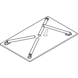 Pied de table pliant EASY / Aluminium