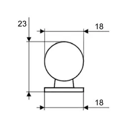 Bouton ROUND 18 / Nickel mat.