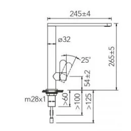 Robinet Caressi CA 118 / Noir mat