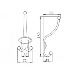 Patère rustique ORION MAXI / Argent antique