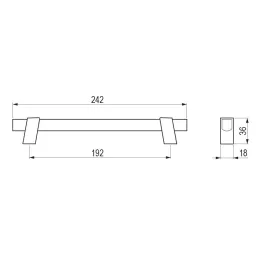 Poignée en bois INDUSTRIALE / Chêne verni