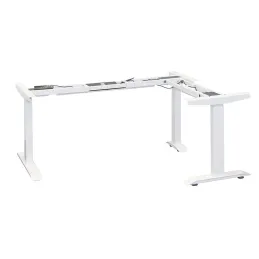 Structure de bureau d’angle électrique réglable en hauteur AMOR / Blanc