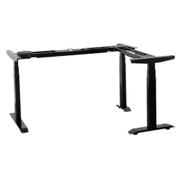 Structure de bureau d’angle électrique réglable en hauteur AMOR / Noir