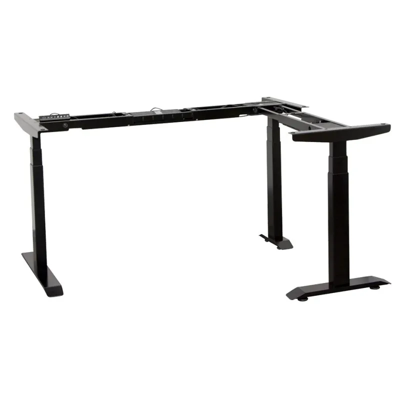 Structure de bureau d’angle électrique réglable en hauteur AMOR / Noir