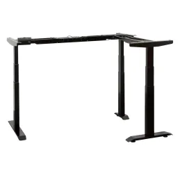 Structure de bureau d’angle électrique réglable en hauteur AMOR / Noir