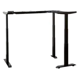 Structure de bureau d’angle électrique réglable en hauteur AMOR / Noir
