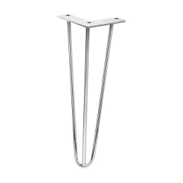 Pied de table basse HAIRPIN 420 mm / Chrome brillant
