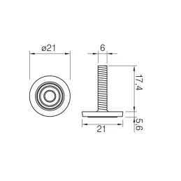 Écrou à frapper avec pied réglable M6
