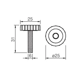 Pied réglable d’angle pour panneau de 18 mm