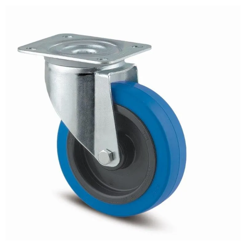 Roulettes de meuble TENTE sans frein 100 mm / Bleu