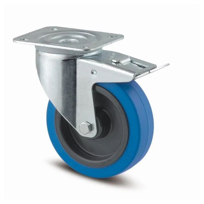 Roulettes de meuble TENTE avec frein 100 mm / Bleu