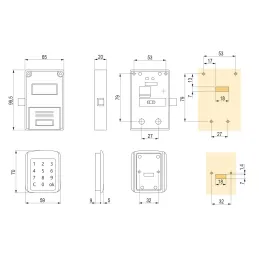 Serrure électronique à clavier Systemo / noire