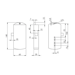Serrure électrique à clavier et carte à puce Systemo II / noire