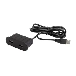 Prise électrique avec chargeur USB Oval / Noir mat