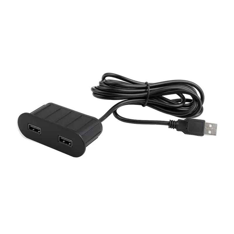 Prise électrique avec chargeur USB Oval / Noir mat