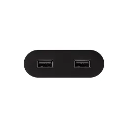 Prise électrique avec chargeur USB Oval / Noir mat