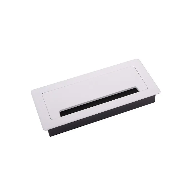Passe-câbles LUXURY avec amortisseur, 200 mm / Blanc mat