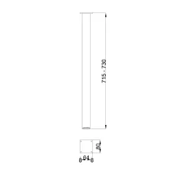 Pied de table MASTER 715 50x50 / Aluminium