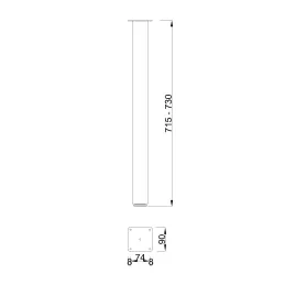 Pied de table MASTER 715 60x60 / Aluminium