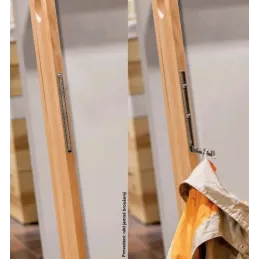 Porte-manteau escamotable à encastrer VERNON Maxi / nickel brossé