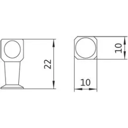 Bouton CONTACT / Anthracite mat**