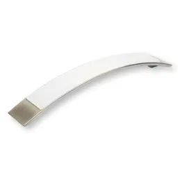 Poignée MOBILIAR / Nickel brossé - blanc