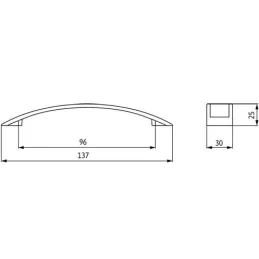 Poignée MOBILIAR / Nickel brossé - blanc