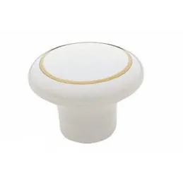 Bouton GOLDY / Porcelaine blanche