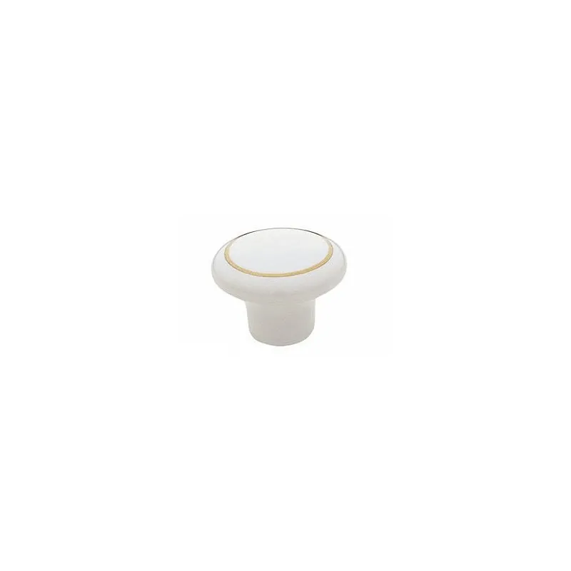 Bouton GOLDY / Porcelaine blanche