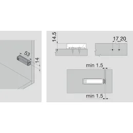 Adaptateur pour piston TIP-ON court / Gris
