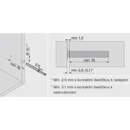 TIP-ON piston long 76 mm / Noir