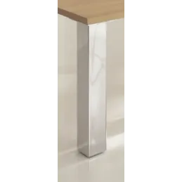 Pied de table en acier 80 x 80 / Chrome brillant