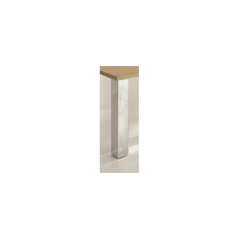 Pied de table en acier 80 x 80 / Chrome brillant
