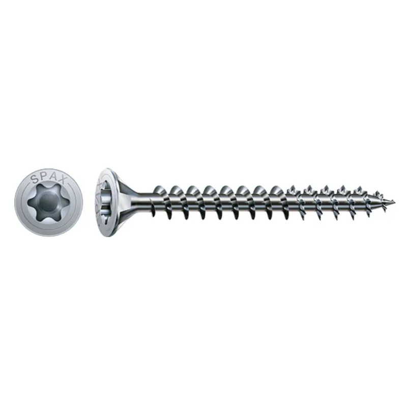 Vis à bois autotaraudeuse TORX nickelée / 100 pièces