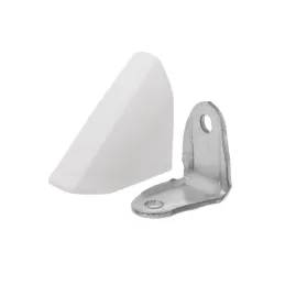 Cornière métallique avec embout en PVC – blanche / 10 pièces
